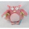 Peluche musicale chouette MOULIN ROTY Mademoiselle et Ribambelle rose 17 cm