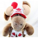 Peluche cerf IMPRESSIONS CANADA bonnet et écharpe laine Canada renne 36 cm