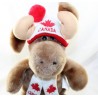 Peluche cerf IMPRESSIONS CANADA bonnet et écharpe laine Canada renne 36 cm