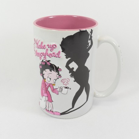 Betty Boop PORTAVENTURA tazza in ceramica rosa e nera 13 cm