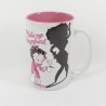 Relief-Mug Betty Boop PORTAVENTURA rosa und Schwarz Keramik 13 cm