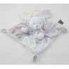 Doudou orso piatto ORCHESTRA coniglio travestito screziato marrone bianco Bambino felice 20 cm