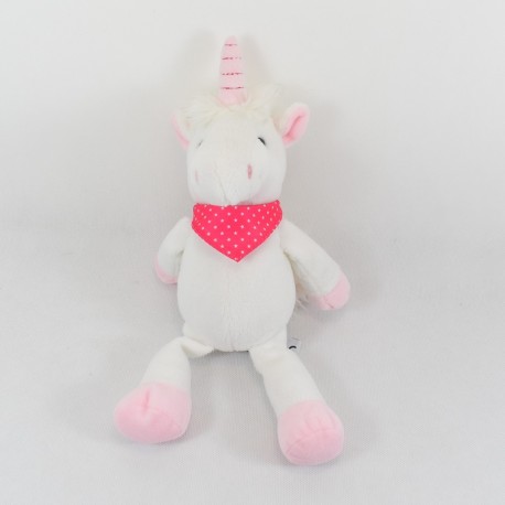 Peluche licorne FERRERO KINDER bandana rose