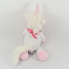 Unicornio de peluche FERRERO KINDER pañuelo rosa estrellas 30 cm