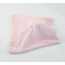 Doudou flaches Schaf LA HALLE brioche Kimbaloo rosa quadratisch 20 cm