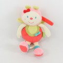 Musical cuddly toy bee BABYSUN bow red head pink 18 cm