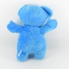 Plüsch Teddybär TEDDYBÄR BUTAGAZ blau weiß vintage zieht Zunge 37 cm