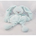 Halbflaches Kaninchen Kuscheltier NATTOU himmelblaue Lapidou-Schleifen 35 cm