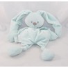 Halbflaches Kaninchen Kuscheltier NATTOU himmelblaue Lapidou-Schleifen 35 cm