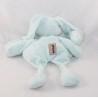 Halbflaches Kaninchen Kuscheltier NATTOU himmelblaue Lapidou-Schleifen 35 cm