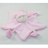 Doudou flat bear NICOTOY pink star cap 30 cm