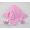 Doudou orso piatto NICOTOY berretto stella rosa 30 cm