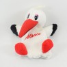 Memory cuddle Alsace stork white black red 30 cm