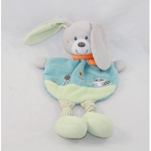 Peluche piatto coniglio TEX BABY Carrefour procione blu verde 27 cm