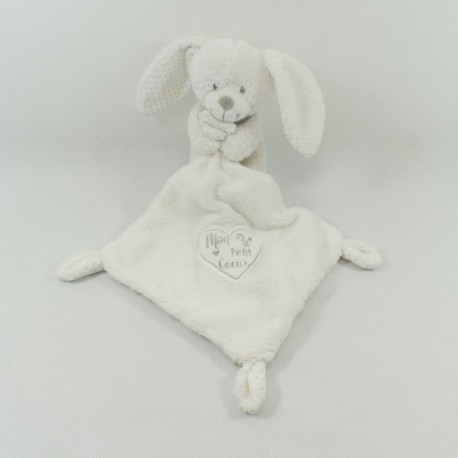 Weiß besticktes POMMETTE Kaninchen Einstecktuch Kuscheltier "Mein kleines Herz" Weiß besticktes POMMETTE Kaninchen Einstecktuch Kuscheltier "Mein kleines Herz"