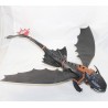 Figurine articulée Krokmou DREAMWORKS Dragon noir cracheur de flammes lumiére 50 cm
