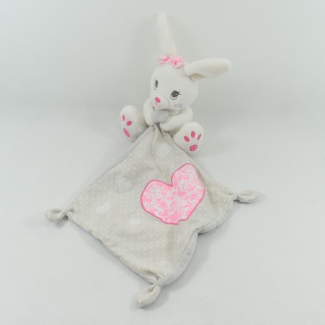 Dou du Taschentuch Kaninchen SIMBA TOYS BENELUX Blühendes Herz rosa 40 cm
