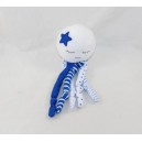 Octopus cuddly toy BIOLANE Expert blue white velvet fabric pharmacy 20 cm