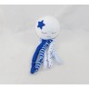 Octopus cuddly toy BIOLANE Expert blue white velvet fabric pharmacy 20 cm