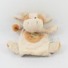 Doudou puppet cow HISTORY OF OURS brown and beige 23 cm