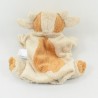 Doudou puppet cow HISTORY OF OURS brown and beige 23 cm