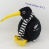 Kiwi bird stuffed with ALL BLACKS official black and white scarf 22 cm