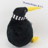 Peluche oiseau kiwi ALL BLACKS officiel écharpe noir et blanc 22 cm