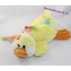 DUCK towel LOGITOYS yellow pink scarf 30 cm