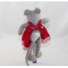 Peluche Nini mouse MOULIN ROTY The Big Family dress red white polka dots 20 cm