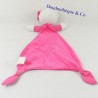 Blanket flat bear MUSTELA Musti pink and white triangle 26 cm