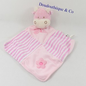Kuh SOFT FRIENDS flaches Kuscheltier Schmetterling und rosa Blume 35 cm