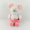 Cachorro musical Capucine ratón BEBÉ 9 corazón rosa blanco 30 cm Bebé9