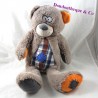 MOZAIC metalding bear with grey patched tiles 41 cm