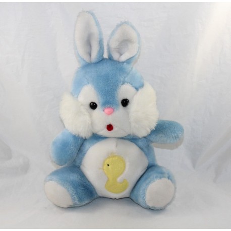 Conejo conejito NOUNOURS lengua vintage blanca azul tiró pato amarillo 29 cm