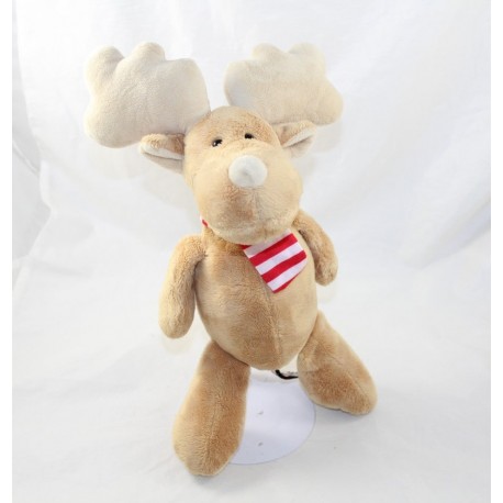 Plush elk reindeer deer FERRERO KINDER brown beige 35 cm