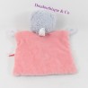 Bear flat blanket pink grey sugar flowers 21 cm