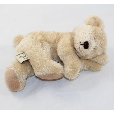 Cucciolo di orso THE PETITES MARIE beige dormire sdraiato 22 cm