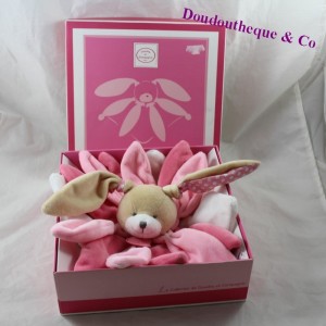 Doudou coniglio piatto DOUDOU E COMPAGNY Collector petalo rosa DC2791 21 cm