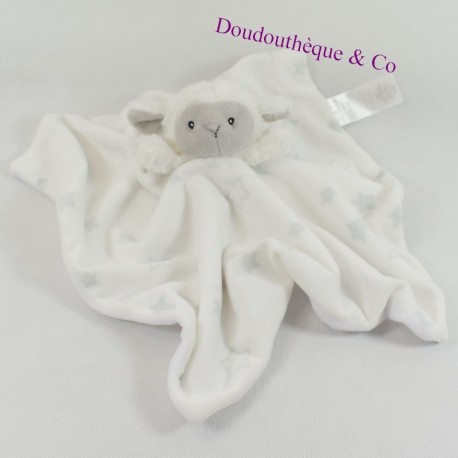 Coperta piatta in pelle di pecora PRIMARK Bianco Grigio Stelle Agnello Primi Giorni Coperta piatta in pelle di pecora PRIMARK Bianco Grigio Stelle Agnello Primi Giorni