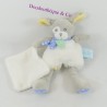 Doudou handkerchief dog BABY NAT' Poupi blue white BN0193 20 cm