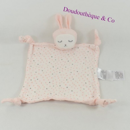 Flaches Hasen-Kuscheltier VERTBAUDET Schläfer rosa Sterne und Tupfen 25 cm Flaches Hasen-Kuscheltier VERTBAUDET Schläfer rosa Sterne und Tupfen 25 cm