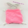 Decke flaches Kaninchen KALOO Feder rosa Himbeere 4 Knoten Stoffe 25 cm