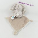 Doudou handkerchief rabbit TEX BABY Carrefour taupe handkerchief "my cuddly toy"