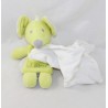 Doudou handkerchief mouse SUCRE D'ORGE Cashew green anise grey 18 cm