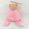 Teddy bear COROLLE pink and flowery pajamas 30 cm