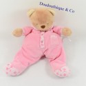 Teddybär COROLLE rosa und blumiger Pyjama 30 cm