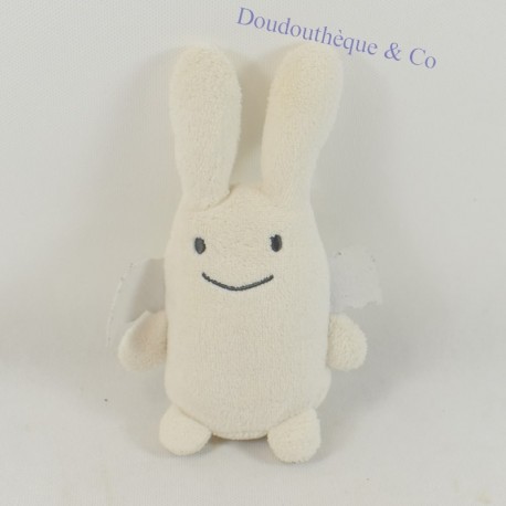 Doudou angel rabbit TROUSSELIER white wings blue 19 cm