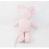Doudou mouse PETIT BATEAU striped white pink sleeping baby 25 cm