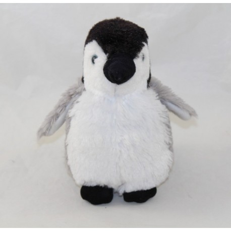 Plüsch Pinguin Pinguin Puder Pinguin grau weiß 17 cm Marke unbekannt