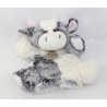 Doudou mucca fantoccio STORIA DELL'ORSO grigio e bianco 23 cm
